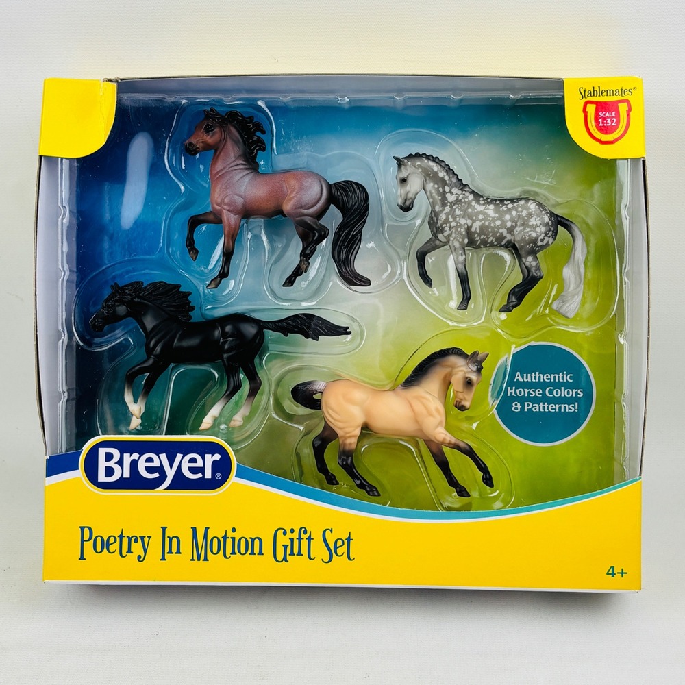Breyer Stablemates Poetry In Motion Gift Set 4 Horse Models 1:32‎ Scale New